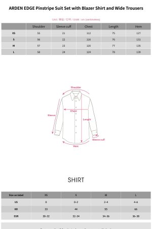 WARDEN EDGE Pinstripe Suit Set with Blazer Shirt and Wide Trousers