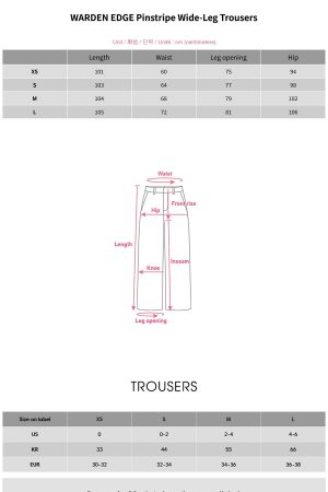 WARDEN EDGE Pinstripe Wide-Leg Trousers