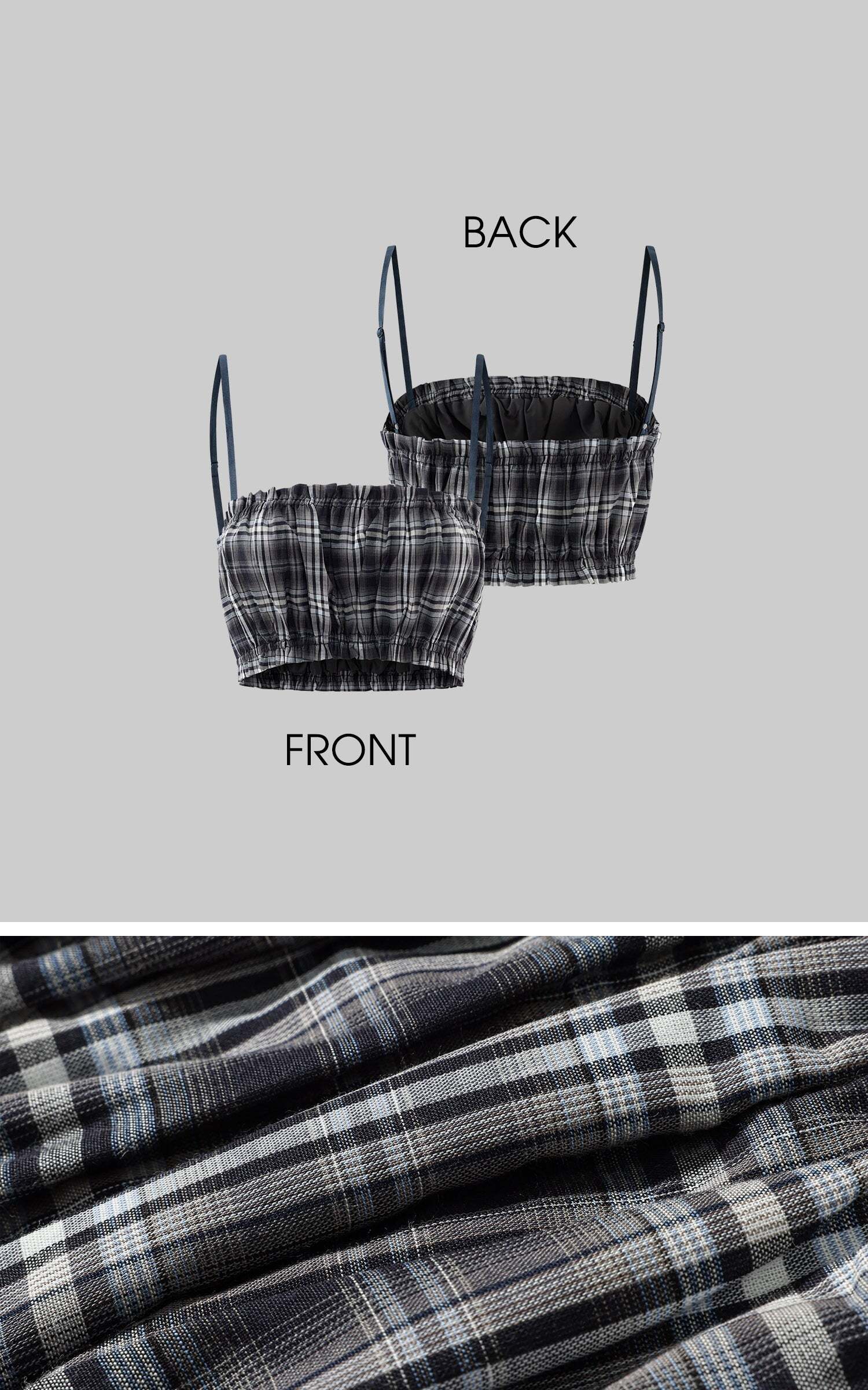 WARDEN EDGE Plaid Hooded Shirt Jacket with Matching Plaid Tube Top Set WARDEN EDGE Plaid Hooded Shirt Jacket with Matching Plaid Tube Top Set