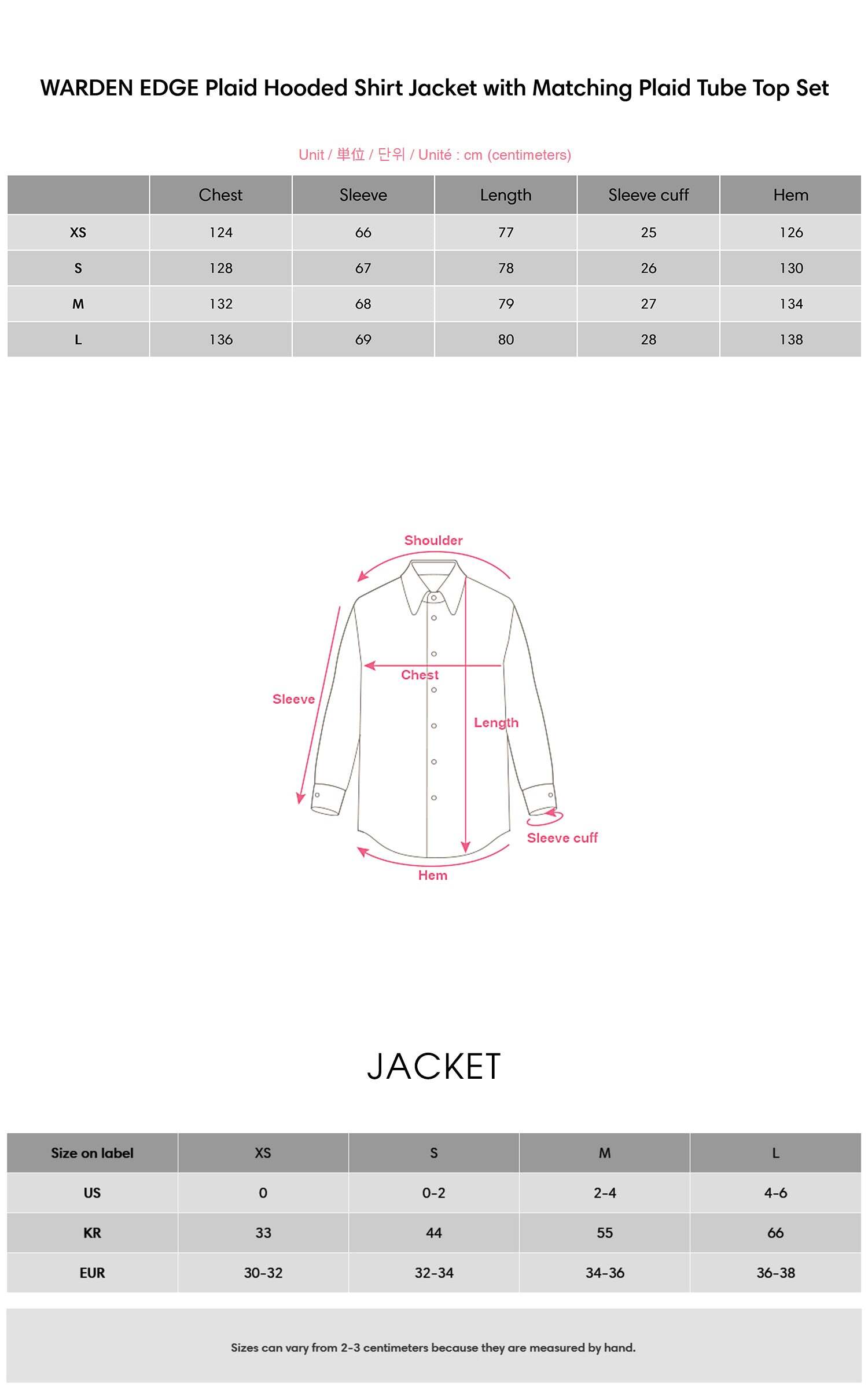 WARDEN EDGE Plaid Hooded Shirt Jacket with Matching Plaid Tube Top Set WARDEN EDGE Plaid Hooded Shirt Jacket with Matching Plaid Tube Top Set