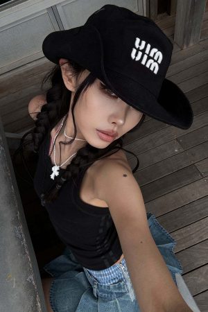 WARDEN EDGE Pleated Denim Micro Skirt with Contrast Waistband