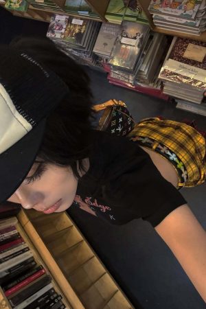 WARDEN EDGE Punk Clash Layered Mini Skirt in Yellow & Red Plaid