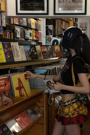 WARDEN EDGE Punk Clash Layered Mini Skirt in Yellow & Red Plaid