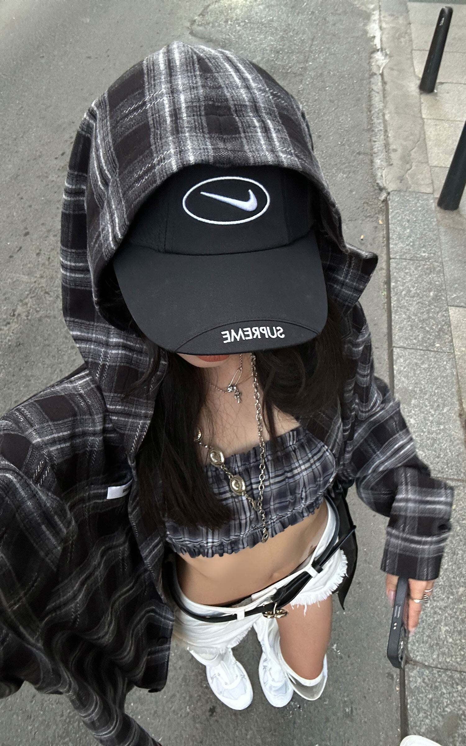 WARDEN EDGE Raw Hem Denim Shorts with Low Rise Cut and Back Flap Pockets WARDEN EDGE Raw Hem Denim Shorts with Low Rise Cut and Back Flap Pockets