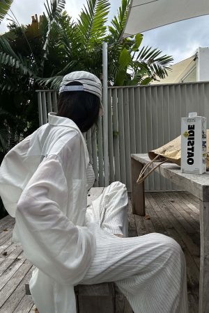 WARDEN EDGE Relaxed-Fit Sheer White Shirt with Patch Pocket