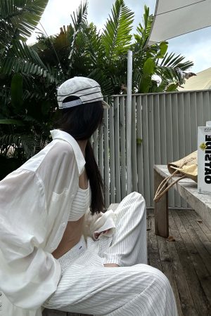 WARDEN EDGE Relaxed-Fit Sheer White Shirt with Patch Pocket