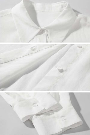 WARDEN EDGE Relaxed-Fit Sheer White Shirt with Patch Pocket