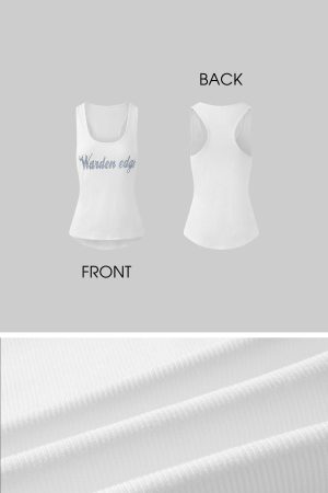 WARDEN EDGE Ribbed Cotton Slim Racer Tank Top