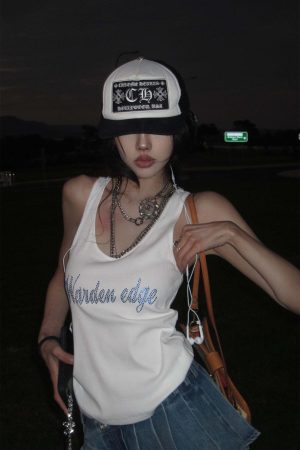 WARDEN EDGE Ribbed Cotton Slim Racer Tank Top