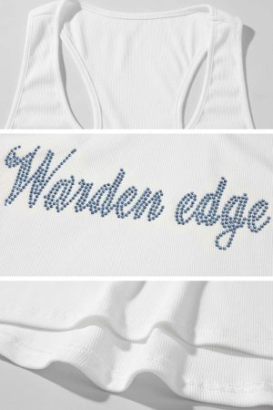 WARDEN EDGE Ribbed Cotton Slim Racer Tank Top