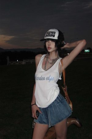 WARDEN EDGE Ribbed Cotton Slim Racer Tank Top