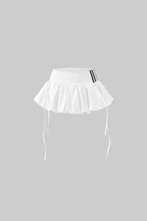 WARDEN EDGE Ruched Bubble Mini Skirt