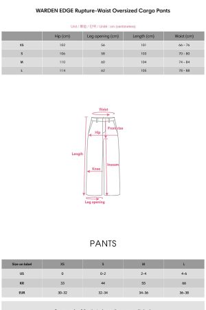 WARDEN EDGE Rupture-Waist Oversized Cargo Pants