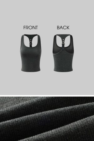 WARDEN EDGE Sculpted Rib Tank Top with Harness Back Detail