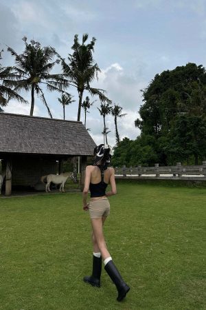 WARDEN EDGE Sculpted Rib Tank Top with Harness Back Detail