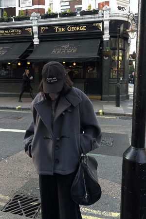 WARDEN EDGE Short Wool Duffle Coat