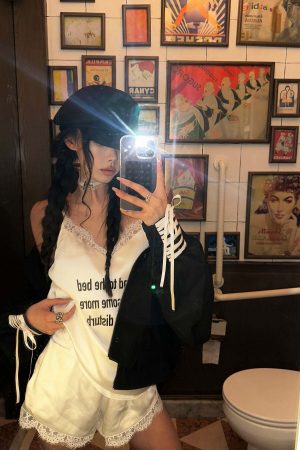 WARDEN EDGE Silk Lace-Trim Cami & Shorts Set