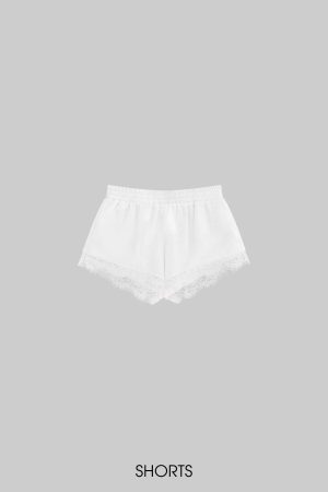 WARDEN EDGE Silk Lace-Trim Cami & Shorts Set