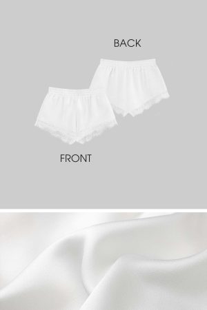 WARDEN EDGE Silk Lace-Trim Cami & Shorts Set