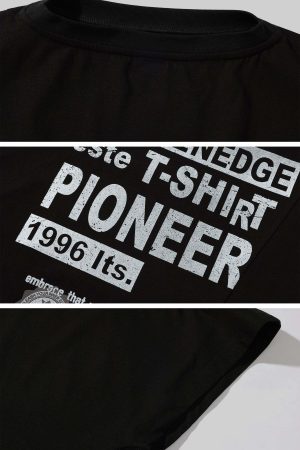 WARDEN EDGE Slashed Shoulder Graphic T-Shirt