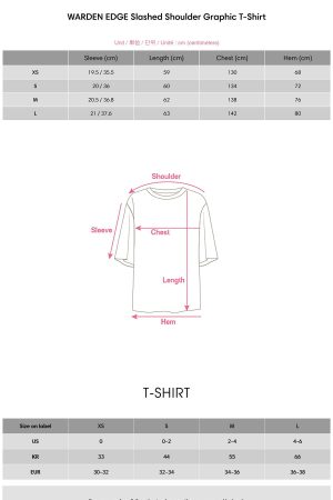 WARDEN EDGE Slashed Shoulder Graphic T-Shirt