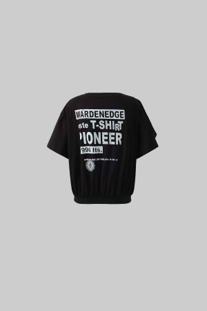 WARDEN EDGE Slashed Shoulder Graphic T-Shirt