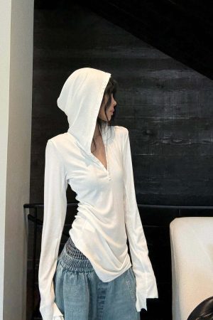 WARDEN EDGE Slim Fit Hooded Long Sleeve Tee