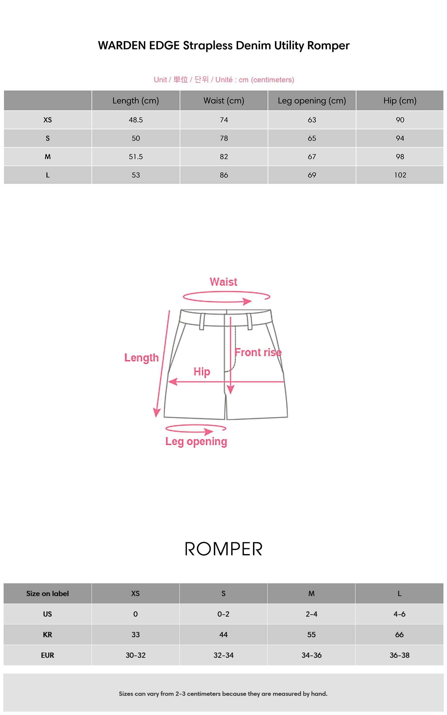 WARDEN EDGE Strapless Denim Utility Romper WARDEN EDGE Strapless Denim Utility Romper