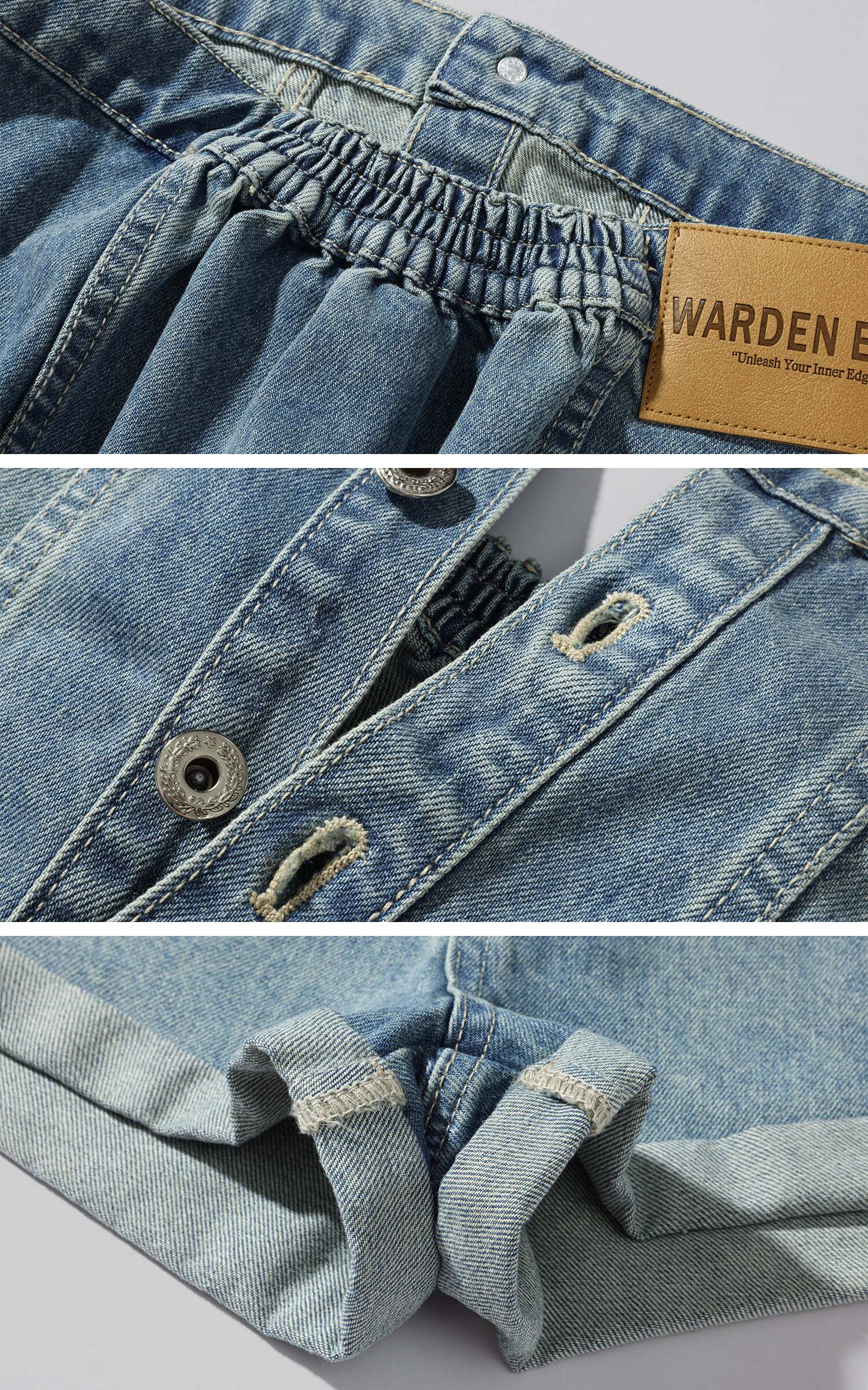 WARDEN EDGE Strapless Denim Utility Romper WARDEN EDGE Strapless Denim Utility Romper