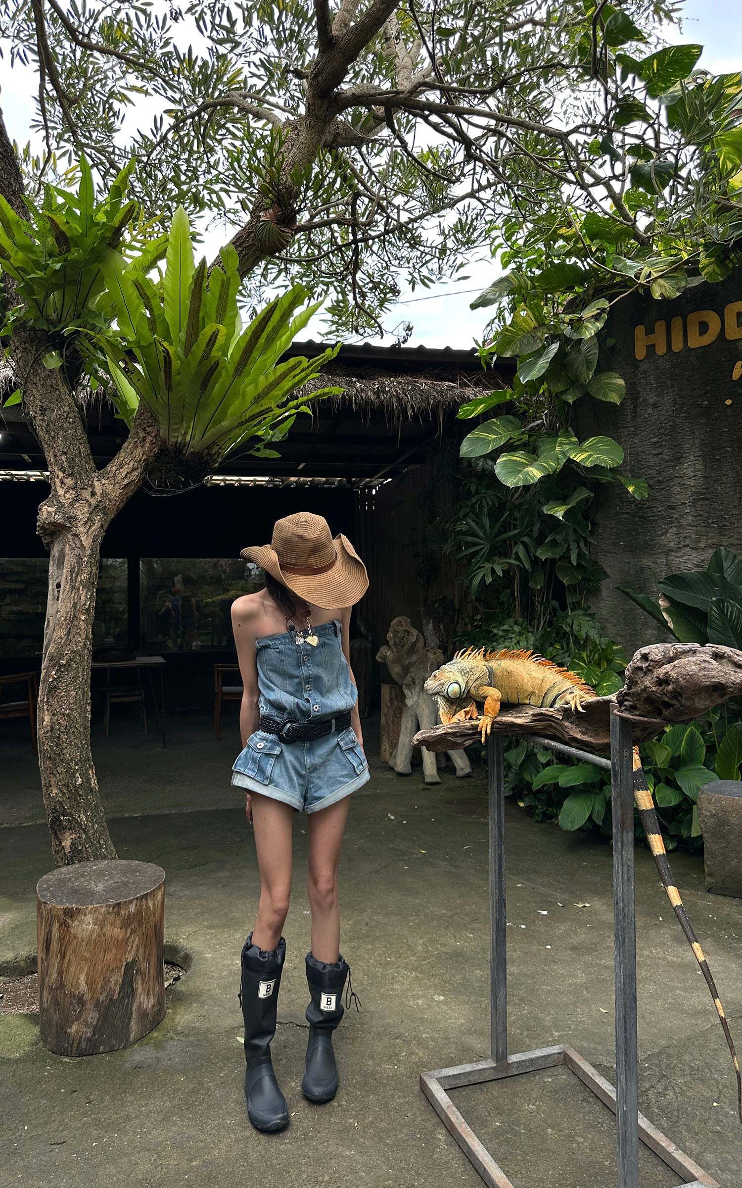 WARDEN EDGE Strapless Denim Utility Romper WARDEN EDGE Strapless Denim Utility Romper