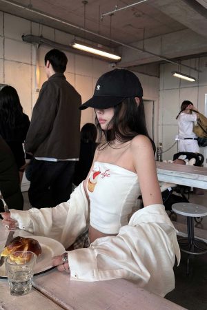 WARDEN EDGE Strawberry Cupcake Graphic Tube Top