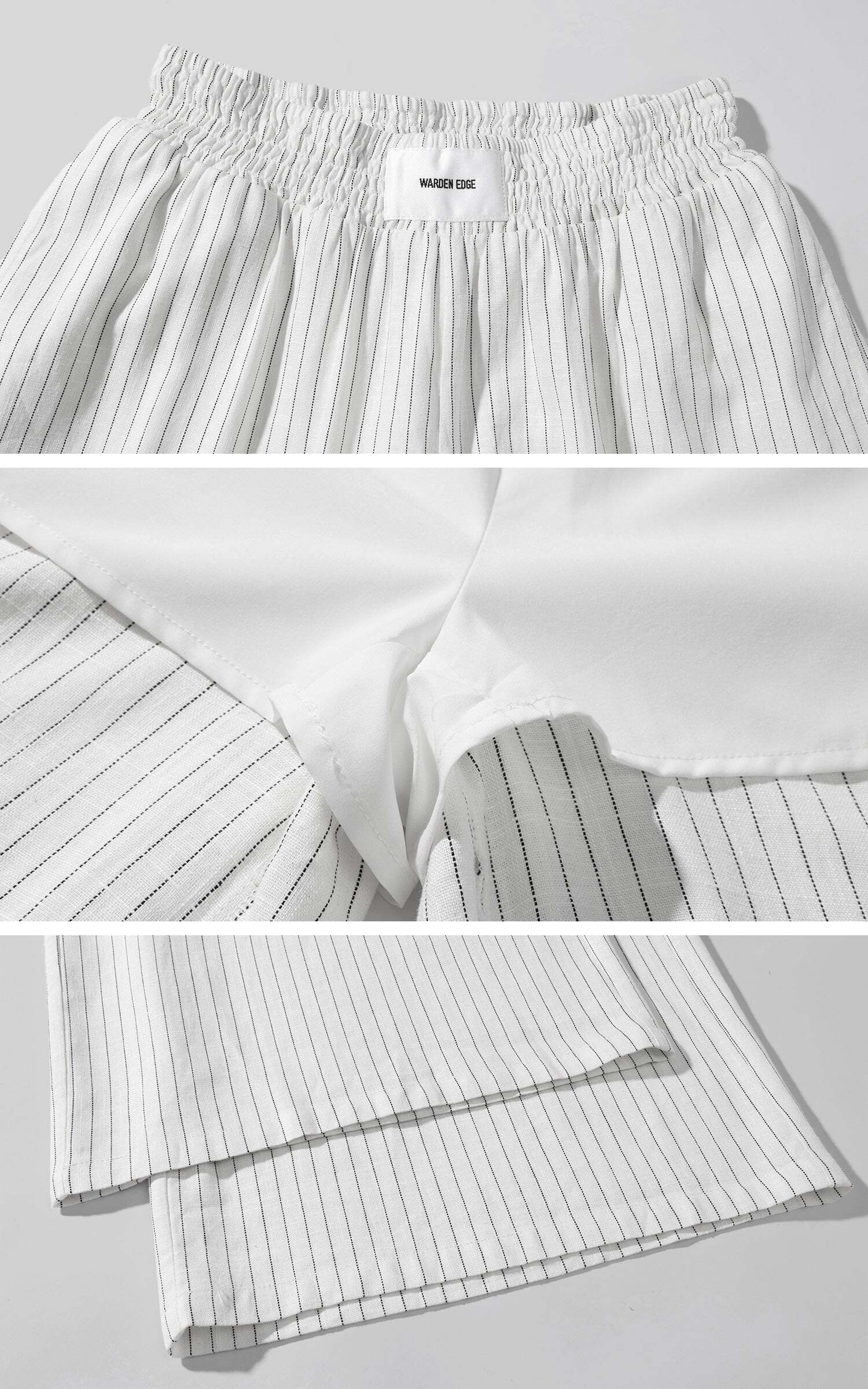 WARDEN EDGE Striped Wide-Leg Pants WARDEN EDGE Striped Wide-Leg Pants