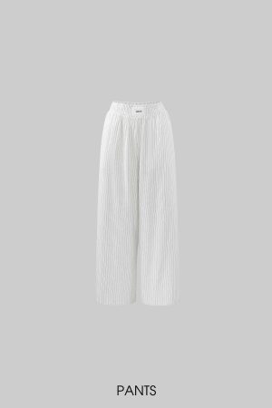 WARDEN EDGE Striped Wide-Leg Pants