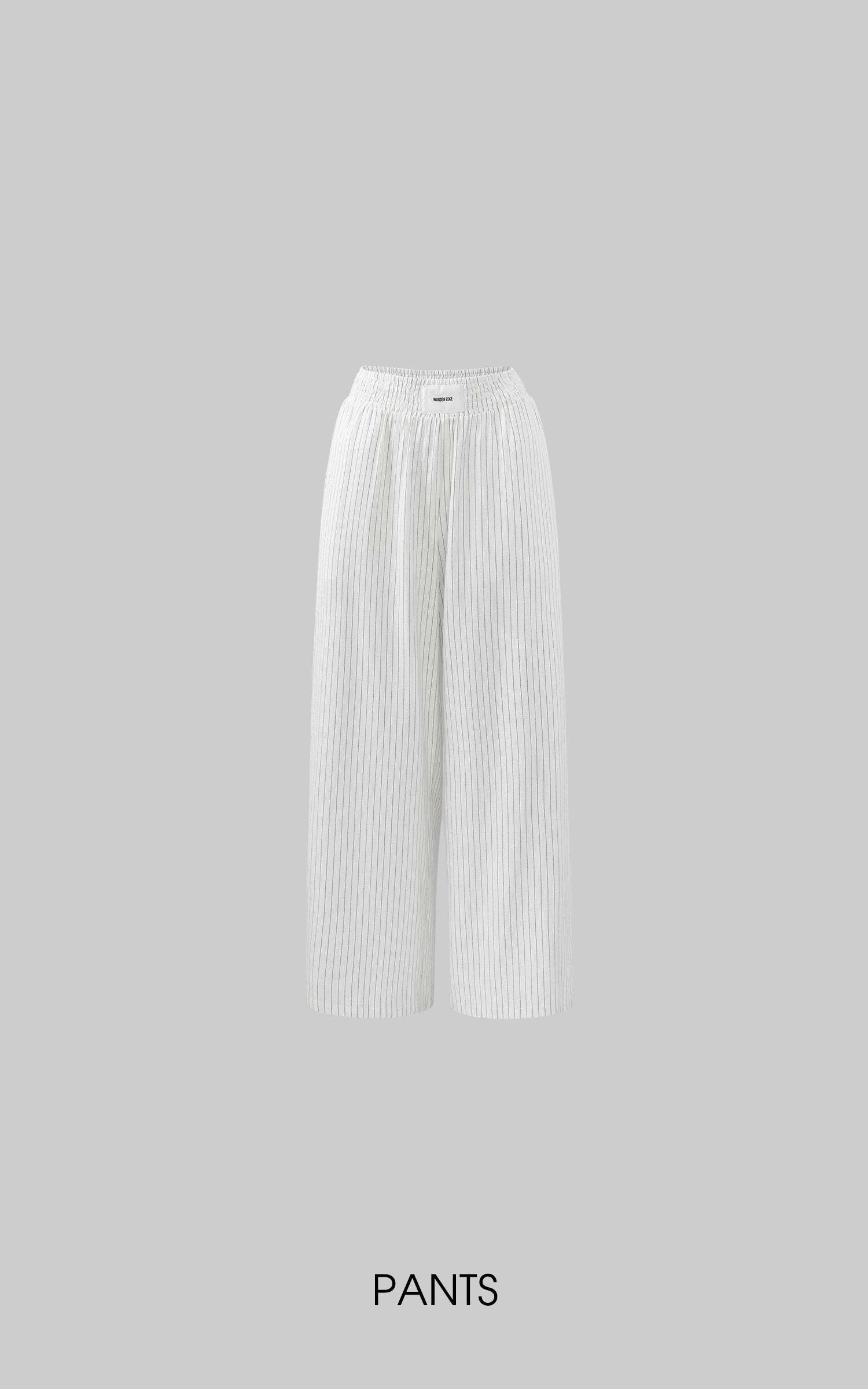 WARDEN EDGE Striped Wide-Leg Pants WARDEN EDGE Striped Wide-Leg Pants