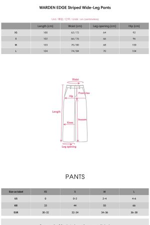 WARDEN EDGE Striped Wide-Leg Pants