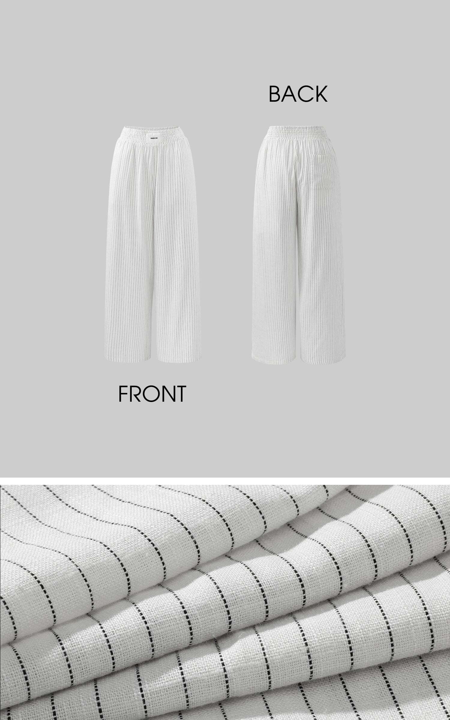 WARDEN EDGE Striped Wide-Leg Pants WARDEN EDGE Striped Wide-Leg Pants