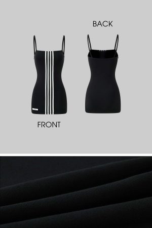 WARDEN EDGE Triple Stripe Minimalist Bodycon Dress