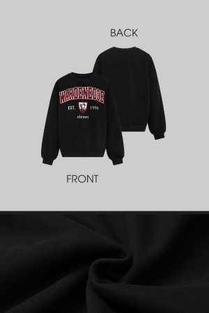 WARDEN EDGE Vintage Embroidery Oversized Sweatshirt