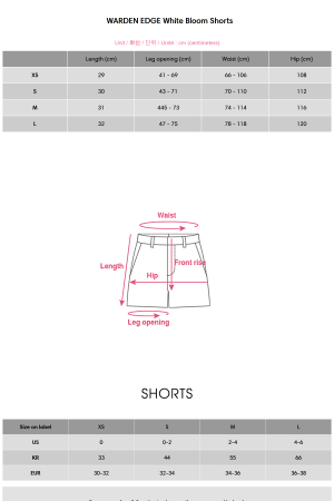 WARDEN EDGE White Bloom Shorts