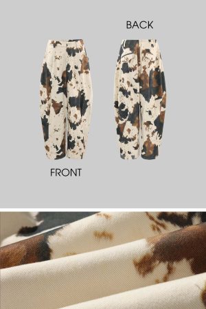 WARDEN EDGE Wide-Leg Bleach Denim Pants with Pleat Details