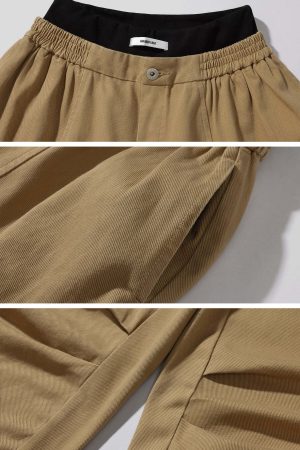 WARDEN EDGE Wide-Leg Pants with Layered Waistband