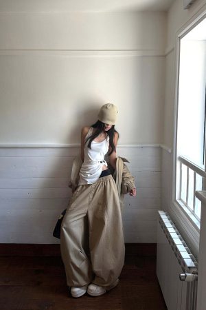 WARDEN EDGE Wide-Leg Pants with Layered Waistband