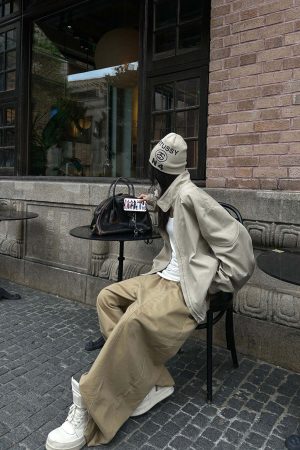 WARDEN EDGE Wide-Leg Pants with Layered Waistband