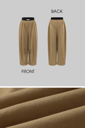 WARDEN EDGE Wide-Leg Pants with Layered Waistband