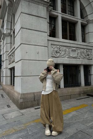 WARDEN EDGE Wide-Leg Pants with Layered Waistband