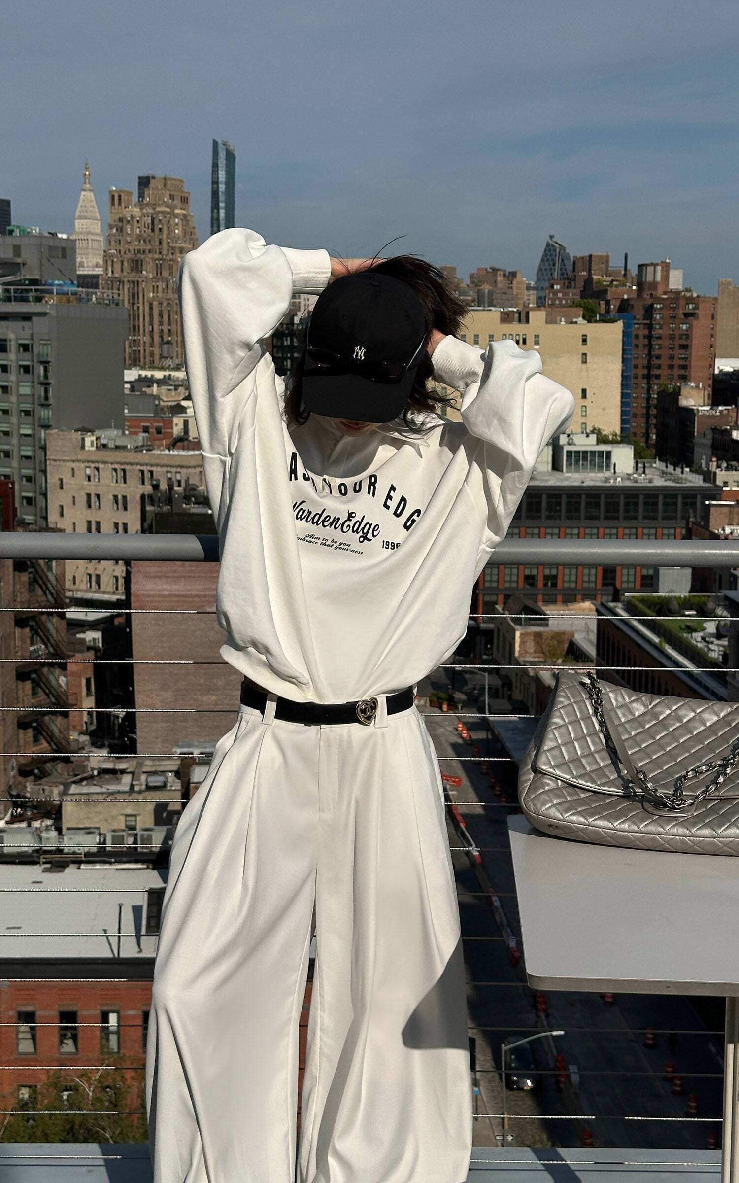 WARDEN EDGE Wide-Leg Tailored Casual Pants with Pleats WARDEN EDGE Wide-Leg Tailored Casual Pants with Pleats