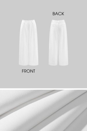 WARDEN EDGE Wide-Leg Tailored Casual Pants with Pleats