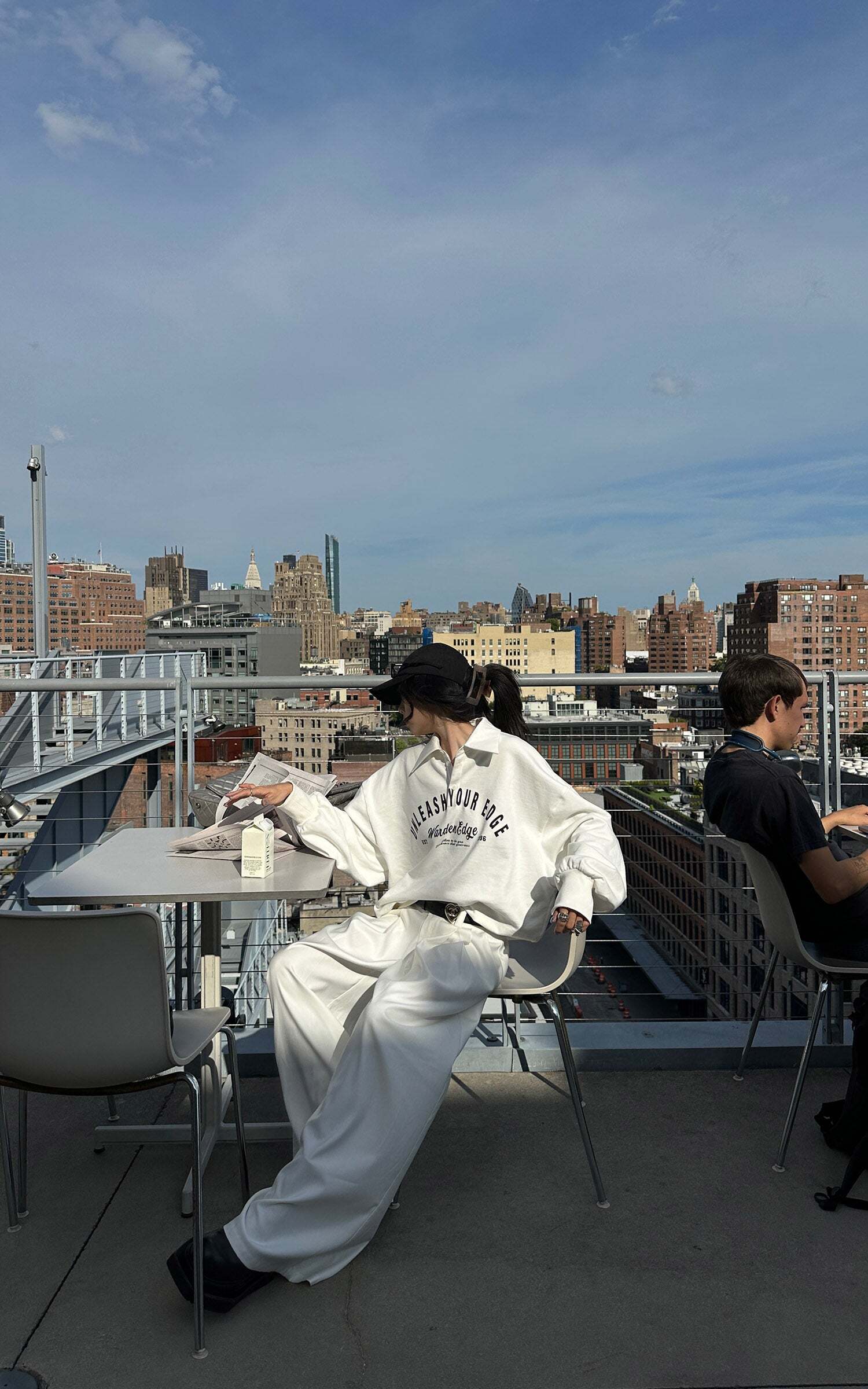 WARDEN EDGE Wide-Leg Tailored Casual Pants with Pleats WARDEN EDGE Wide-Leg Tailored Casual Pants with Pleats