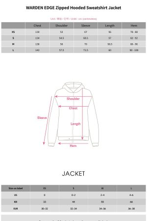 WARDEN EDGE Zipped Hooded Sweatshirt Jacket