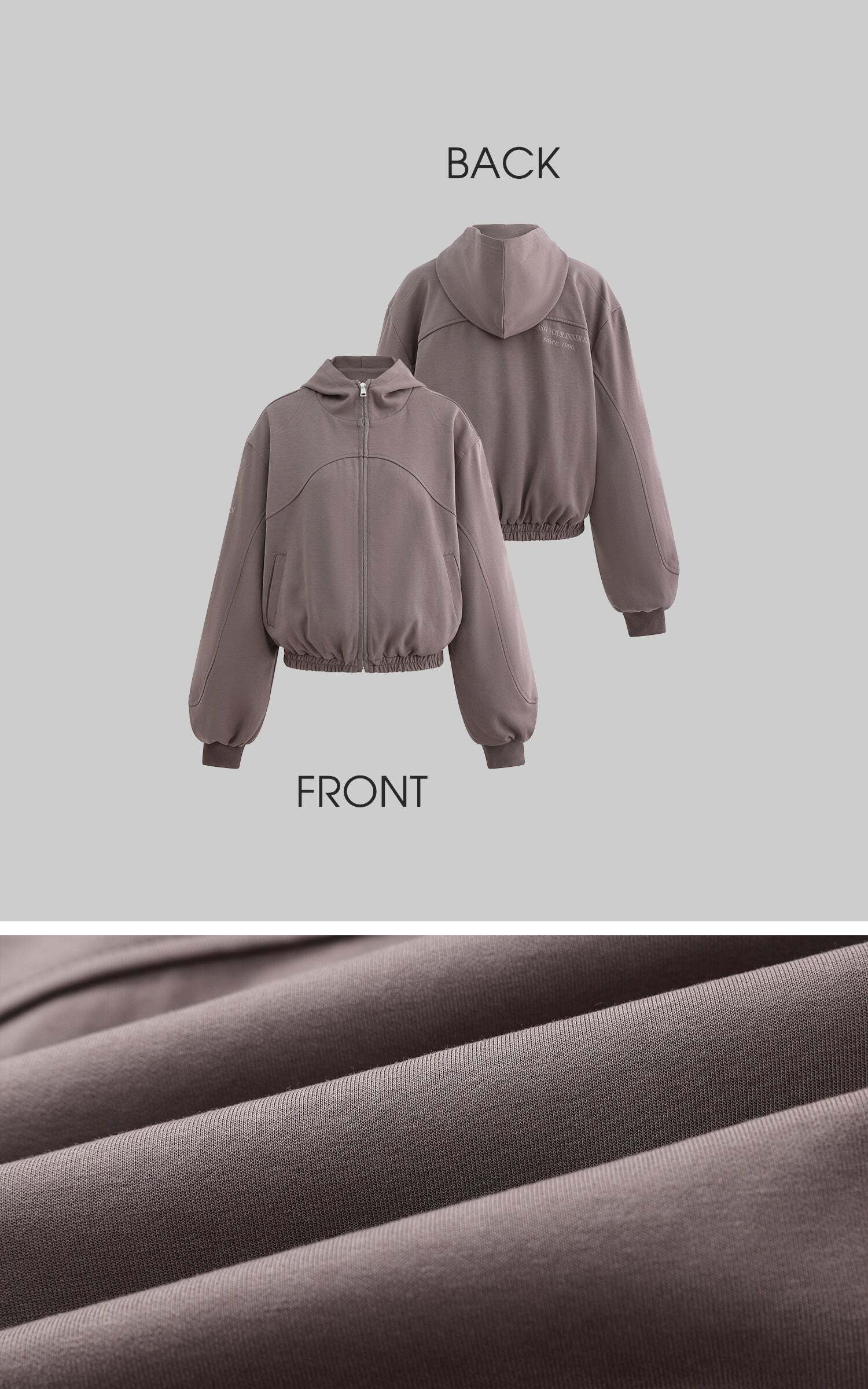 WARDEN EDGE Zipped Hooded Sweatshirt Jacket WARDEN EDGE Zipped Hooded Sweatshirt Jacket